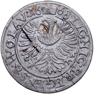 Śląsk, Księstwo Legnicko-Brzesko-Wołowskie, Chrystian 1639-1672, 3 krajcary 1668, Brzeg.