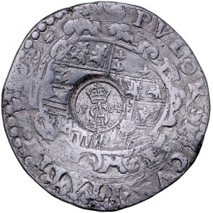 Zygmunt II August 1545-1572, Kontrmarka na półtalarze Filipa II, Wilno. RR