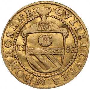 Czechy, Śląsk, Wilhelm von Rosenberg 1582-1591, Dukat 1582, Złoty Stok. RRRR.
