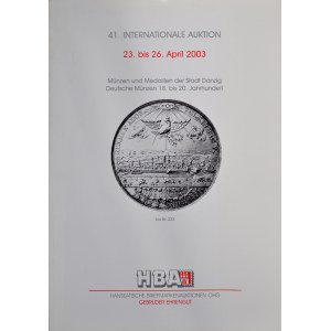 HBA, Aukcja 41 23-26.04.2003, Hamburg, Aukcja moneta polskich.