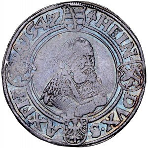 Germany, Sachsen, Johann Friedrich & Heinrich 1539-1541, Talar 1542, Freiberg.