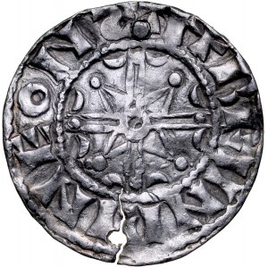 England, Wilhelm Zdobywca 1066-1087, Denar typu Bonnet, Stamford.