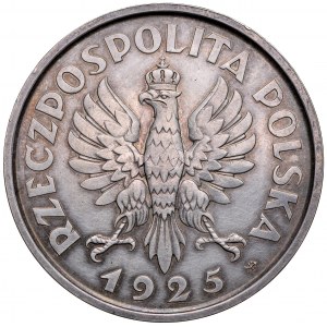 II RP, 5 złotych 1925, Konstytucja, 100 Perełek. Warszawa. Nadkład 1000 szt.