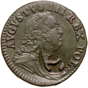 Pieniądz dominialny, Kontrmarka na szelągu sasko-polskim 1751, Augusta III