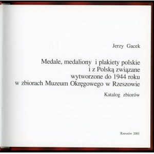 Gacek Jerzy, Medale Medaliony Plakiety