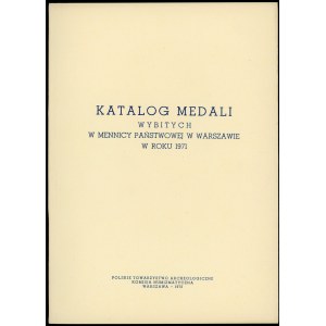 Kamiński Czesław (red.). Katalog medali wybitych w Mennicy Państwowej w Warszawie w roku 1971