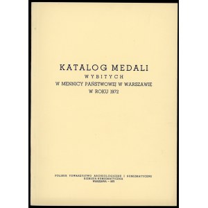 Kamiński Czesław (red.). Katalog medali wybitych w Mennicy Państwowej w Warszawie w roku 1972