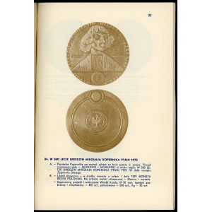Kamiński Czesław (red.). Katalog medali wybitych w Mennicy Państwowej w Warszawie w roku 1973