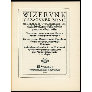 Rytkier Kasper. Wizerunk y szacunek mynic...(reprint)