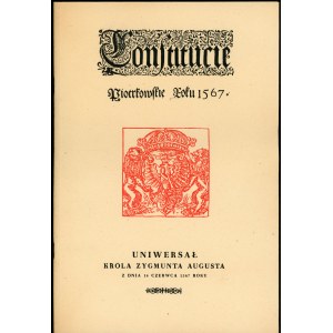 Zygmunt August. Uniwersał 14 czerwca 1567 roku. reedycja