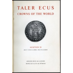 Hess Adolf...Auktion 30 Taler Ecus Crowns of the world