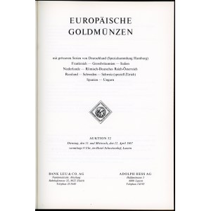 Hess Adolf... Auktion 32 Europäische Goldmünzen