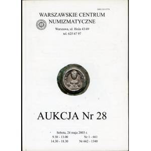 Warszawskie Centrum Numizmatyczne Aukcja Nr 28