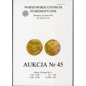 Warszawskie Centrum Numizmatyczne Aukcja Nr 45