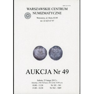 Warszawskie Centrum Numizmatyczne Aukcja Nr 49