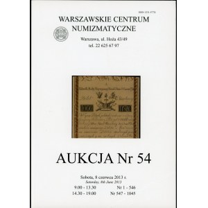 Warszawskie Centrum Numizmatyczne Aukcja Nr 54