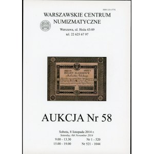 Warszawskie Centrum Numizmatyczne Aukcja Nr 58