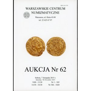 Warszawskie Centrum Numizmatyczne Aukcja Nr 62
