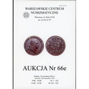 Warszawskie Centrum Numizmatyczne Aukcja Nr 66e