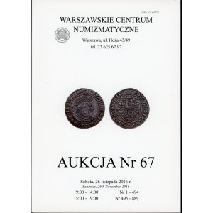 Warszawskie Centrum Numizmatyczne Aukcja Nr 67