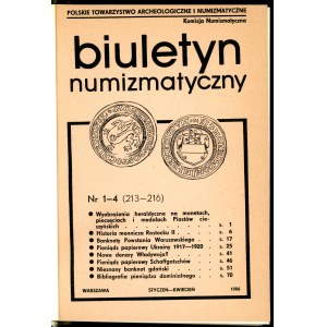 Biuletyn Numizmatyczny Rok 1986-1987