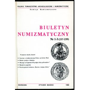 Biuletyn Numizmatyczny Rok 1988-1989