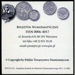 Biuletyn Numizmatyczny spis treści i autorów 1965-2014 (CD)