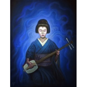 Konstantyn Płotnikow (ur. 1991), The Shamisen Player, 2021