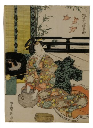 Utagawa Toyokuni (1769-1825), Scena z teatru kabuki