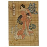 Hasegawa Sadanobu (1809-1879), Aktor Bando Jutaro jako pani Iwafuji w sztuce 