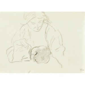 Leopold GOTTLIEB (1879-1934), Kobieta karmiąca dziecko, 1920