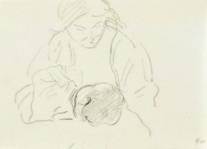 Leopold GOTTLIEB (1879-1934), Kobieta karmiąca dziecko, 1920
