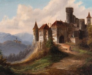 Friedrich Wilhelm JANKOWSKI (ok. 1800-1870), Pejzaż z zamkiem