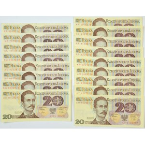 Set, 20 gold 1982 (17 pieces).