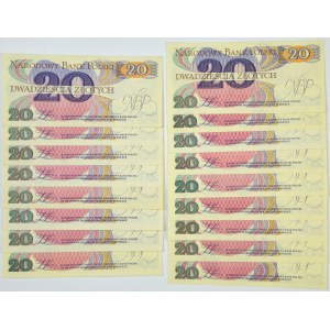 Set, 20 gold 1982 (17 pieces).
