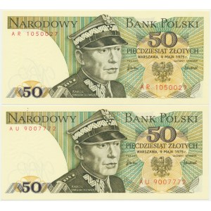 Set, 50 gold 1975 - AU and AR - (2 pieces).