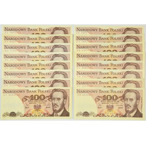 Satz, 100 Gold 1976 (16 Stück)