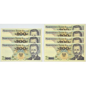 Zestaw, 200 złotych 1976 (7 szt.)