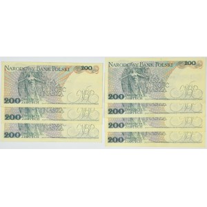 Zestaw, 200 złotych 1976 (7 szt.)