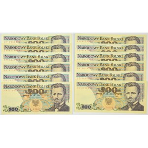 Zestaw, 200 złotych 1986 (12 szt.)