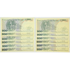 Zestaw, 200 złotych 1986 (12 szt.)