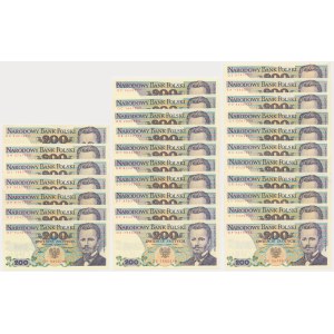 Zestaw, 200 złotych 1976-1988 (21 szt.)