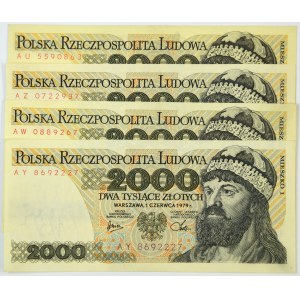 Set, 2.000 oro 1979 (4 pezzi)