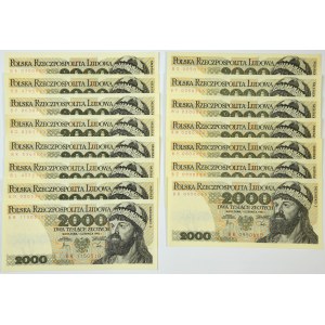 Set, 2,000 Gold 1979-1982 (15 pieces).