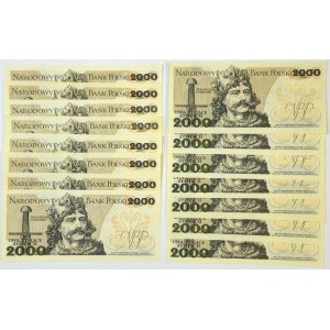 Set, 2,000 Gold 1979-1982 (15 pieces).