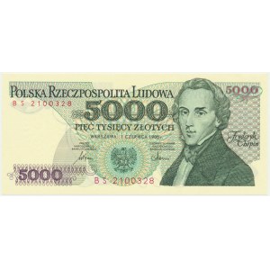 5,000 zloty 1986 - BS -.