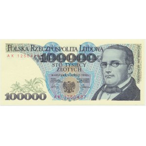 100.000 złotych 1990 - AK -