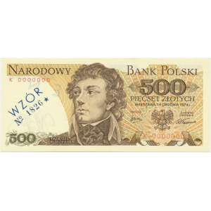 500 złotych 1974 - WZÓR - K 0000000 - No.1826 -