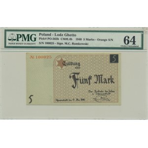 5 Mark 1940 - orange numerator - PMG 64