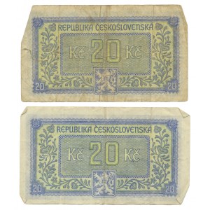 Czechoslovakia, lot 20 Korun 1945 (2 pcs.)